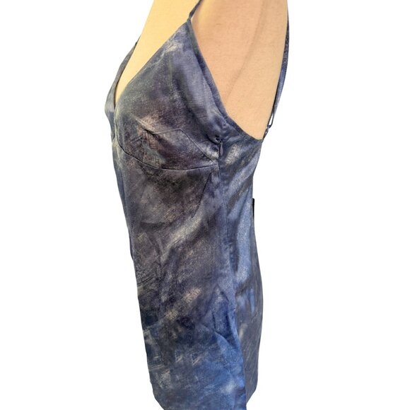 NWT Vero Moda Slip Dress Faux Denim Spaghetti Strap Size Medium Blue Mini - Picture 4 of 12